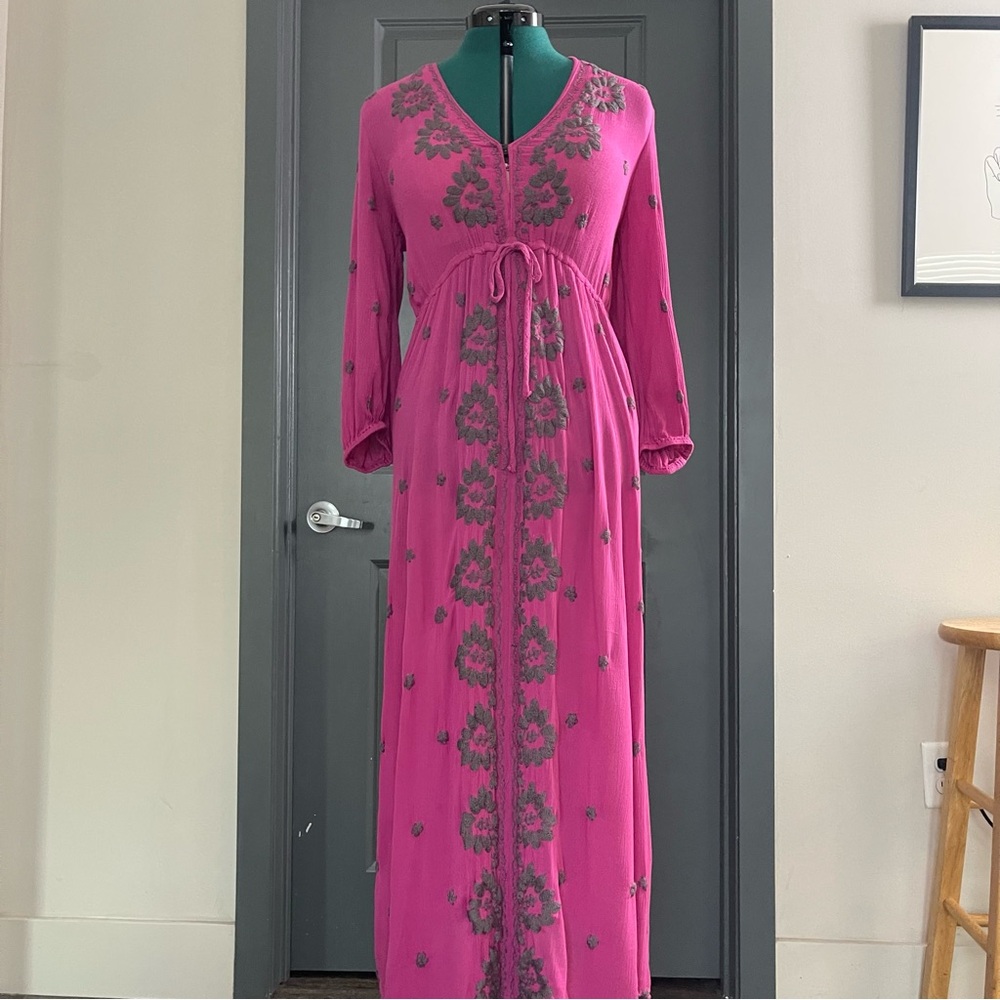 Elegant Pink Floral Dress